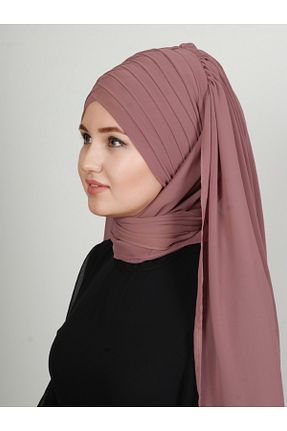 روسری صورتی کرپ Yasmin S
