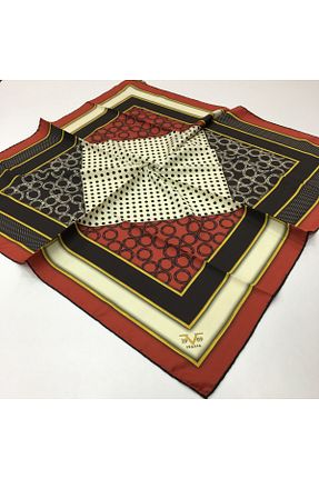 روسری زرشکی پلی استر 90 x 90 کد 89388783