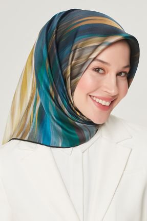 روسری بنفش ساتن ابریشم کرپ 90 x 90 کد 89957637