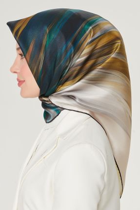 روسری بنفش ساتن ابریشم کرپ 90 x 90 کد 89957637