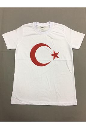 تیشرت سفید بچه گانه رگولار Gökkuşağı - کد 90377483
