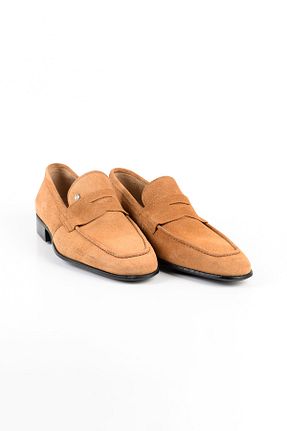 کفش کلاسیک قهوه ای مردانه چرم خالص Fosco - کد 90444450