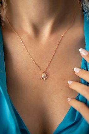 گردنبند جواهر زنانه روکش نقره Ninova Silver - کد 36314796