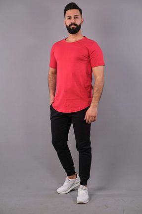 ست بالاتنه و پائین تنه قرمز مردانه بافتنی oversıze - کد 93966754