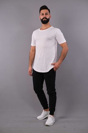 ست بالاتنه و پائین تنه سفید مردانه بافتنی oversıze - کد 93968161