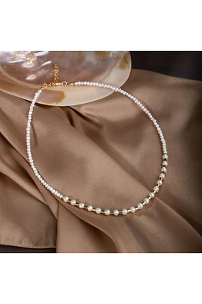 گردنبند مروارید سفید مروارید آب شیرین OSMANLI DEĞERLİ TAŞ - کد 647240374