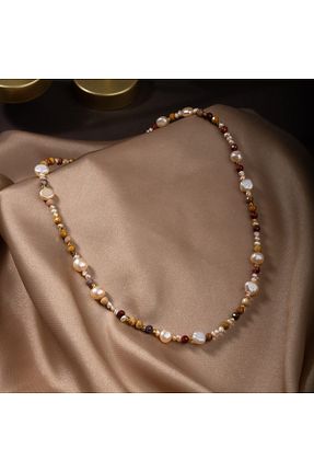 گردنبند مروارید سفید مروارید آب شیرین OSMANLI DEĞERLİ TAŞ - کد 647240502