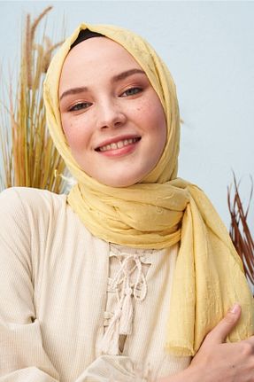 شال زرد زنانه کد 677999486