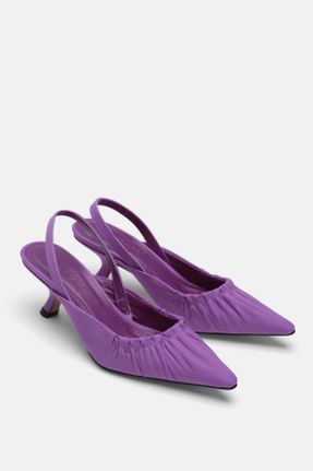 کفش پاشنه بلند کلاسیک بنفش زنانه پاشنه کوتاه ( 4 - 1 cm ) پاشنه نازک کد 678340287