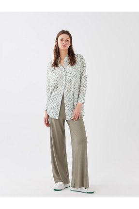 شلوار خاکی زنانه الاستین LC Waikiki - کد 679284551