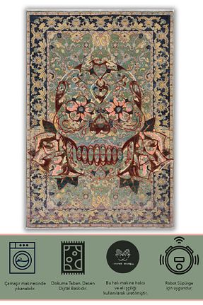 فرش رنگی قابل شستشو Rugs Modern Halı - کد 679344439