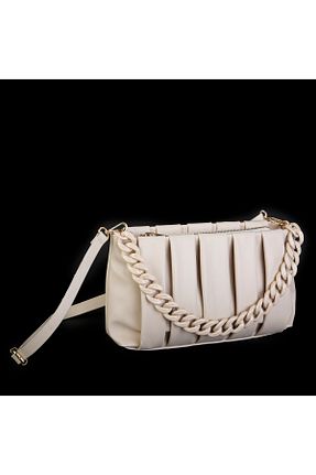 کیف پستچی بژ زنانه چرم مصنوعی Nas Bag - کد 299440460