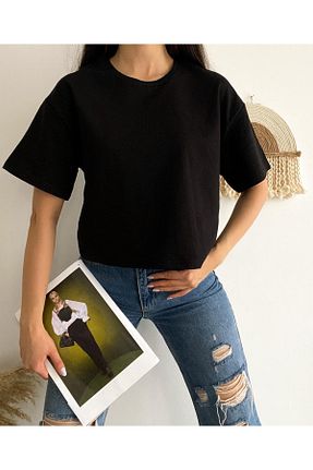 تیشرت مشکی زنانه اورسایز gozdefashion - کد 678525815