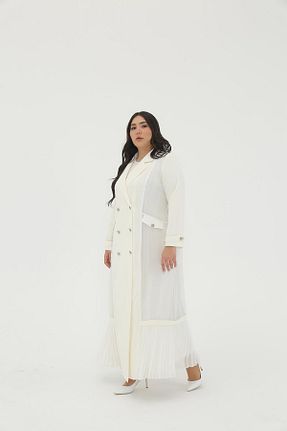 ست بالاتنه و پائین تنه سایز بزرگ نباتی زنانه بافتنی MÜSEMMA - کد 679254519