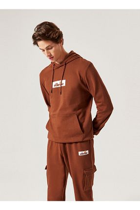 سوئیشرت قهوه ای مردانه کلاه دار Ellesse - کد 678958050
