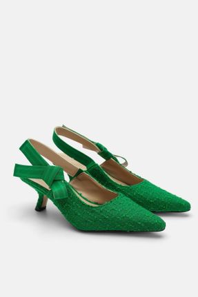 کفش پاشنه بلند کلاسیک سبز زنانه کد 678338368