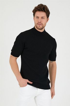 تیشرت مشکی مردانه اسلیم فیت Tarz Cool - کد 679373518