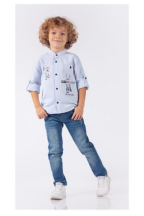 ست بالاتنه و پائین تنه آبی بچه گانه بافتنی Lemon - کد 679761582