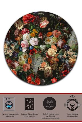 فرش مشکی قابل شستشو Rugs Modern Halı - کد 679877125