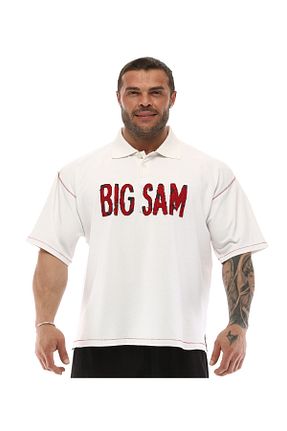 تیشرت اسپرت سفید مردانه اورسایز Big Sam - کد 42879053