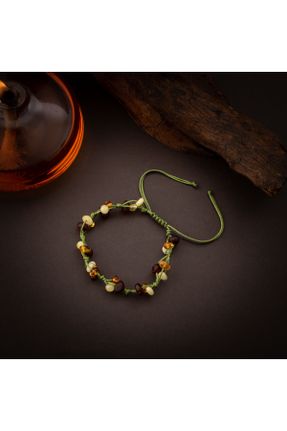 دستبند جواهر سبز زنانه سنگ طبیعی کد 679896515