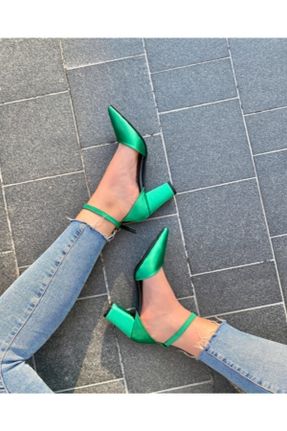 کفش مجلسی سبز زنانه پاشنه متوسط ( 5 - 9 cm ) پاشنه ضخیم کد 680473959