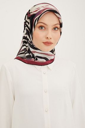 روسری نباتی کرپ ساتن ابریشم Armine - کد 648960933