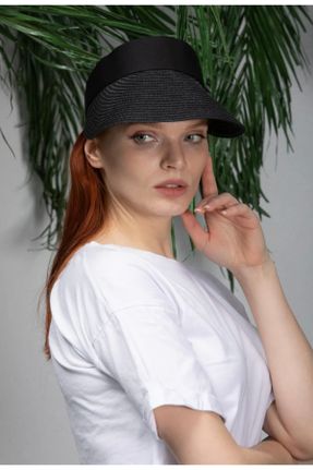 کلاه مشکی زنانه حصیری کد 680027072
