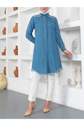 تونیک آبی زنانه جین Modamorfo - کد 676412373
