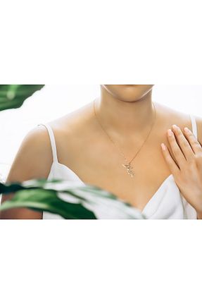 گردنبند نقره طلائی زنانه 925 عیار Armeks - کد 377520399