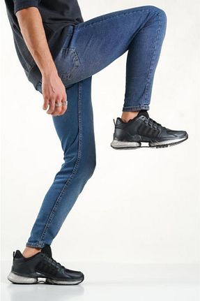 کفش اسنیکر مشکی مردانه بند دار BOUIS - کد 679890649