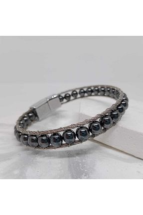 دستبند استیل (فولاد) مشکی زنانه استیل (فولاد) Sibelya Aksesuar - کد 679891069
