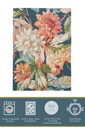 فرش رنگی قابل شستشو Rugs Modern Halı - کد 679981091