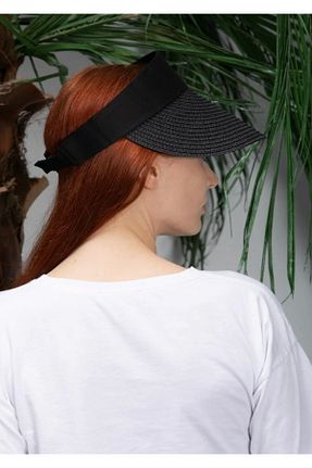 کلاه مشکی زنانه حصیر laviyonsa - کد 680027072