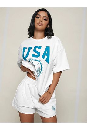ست بالاتنه و پائین تنه سفید زنانه بافتنی Keywest - کد 680171056