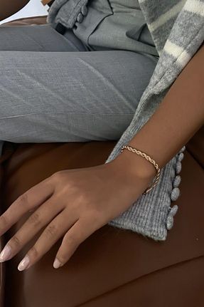 دستبند جواهر طلائی زنانه mylove - کد 389406474