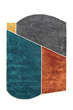 فرش رنگی قابل شستشو Rugs Modern Halı - کد 681913826