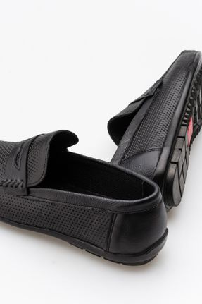 کفش کژوال مشکی مردانه چرم طبیعی پاشنه کوتاه ( 4 - 1 cm ) پاشنه ساده کد 310409511
