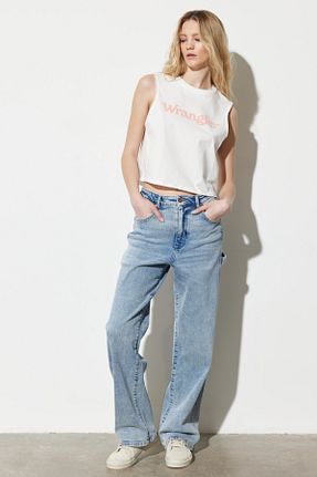 شلوار جین آبی زنانه پاچه ساده Wrangler - کد 681517131
