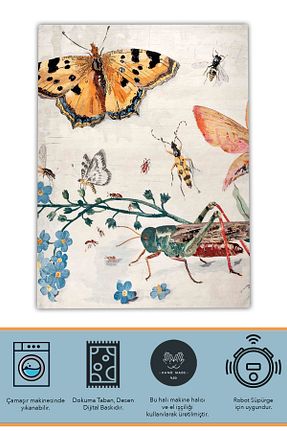 فرش بژ قابل شستشو Rugs Modern Halı - کد 682020608