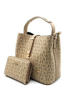 کیف دوشی بژ زنانه چرم مصنوعی Just Polo - کد 89190888