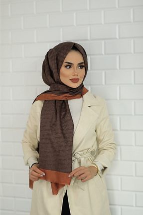شال قهوه ای زنانه پلی استر Hint İpek - کد 95641934