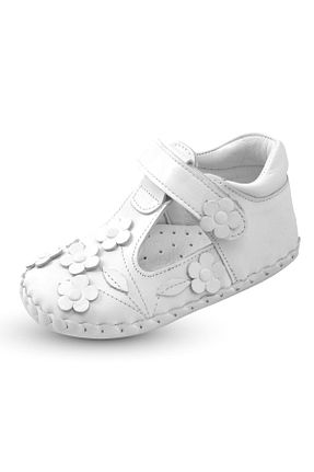 بابت سفید بچه گانه چرم خالص KAPTAN JUNIOR - کد 34990161