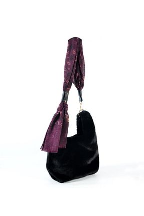 کیف دوشی زرشکی زنانه پارچه ای sisa.art - کد 90364029