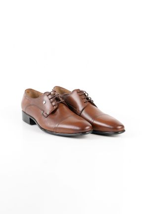 کفش کلاسیک قهوه ای مردانه چرم طبیعی کد 90443890