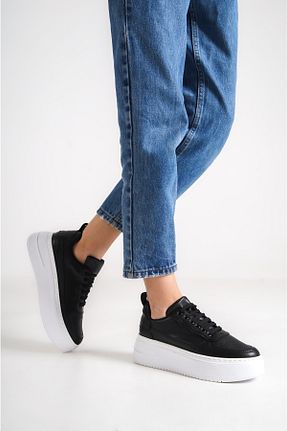 کفش اسنیکر مشکی زنانه بند دار sedose shoes accessories - کد 682188869