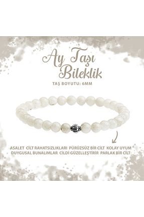 دستبند جواهر سفید زنانه سنگ طبیعی Deniz Doğal Taş - کد 682924088