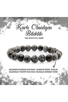 دستبند جواهر طوسی زنانه سنگ طبیعی Deniz Doğal Taş - کد 682924572