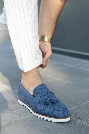 کفش کژوال آبی مردانه نوبوک پاشنه کوتاه ( 4 - 1 cm ) پاشنه ساده کد 682563910