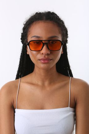 عینک آفتابی مشکی زنانه 51 UV400 مات مستطیل کد 682573164
